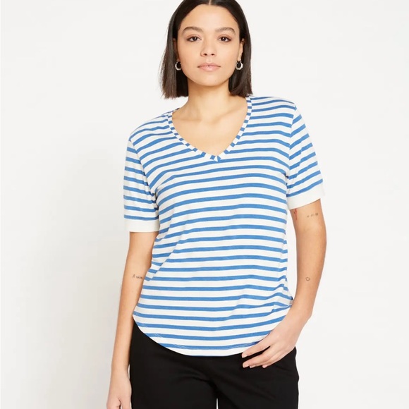 Classic Blue and White Striped Tee from Universal Standard NWT size S 14-16 - Picture 5 of 6